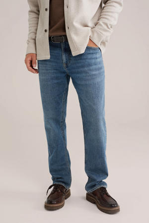 straight leg regular fit jeans mid blue
