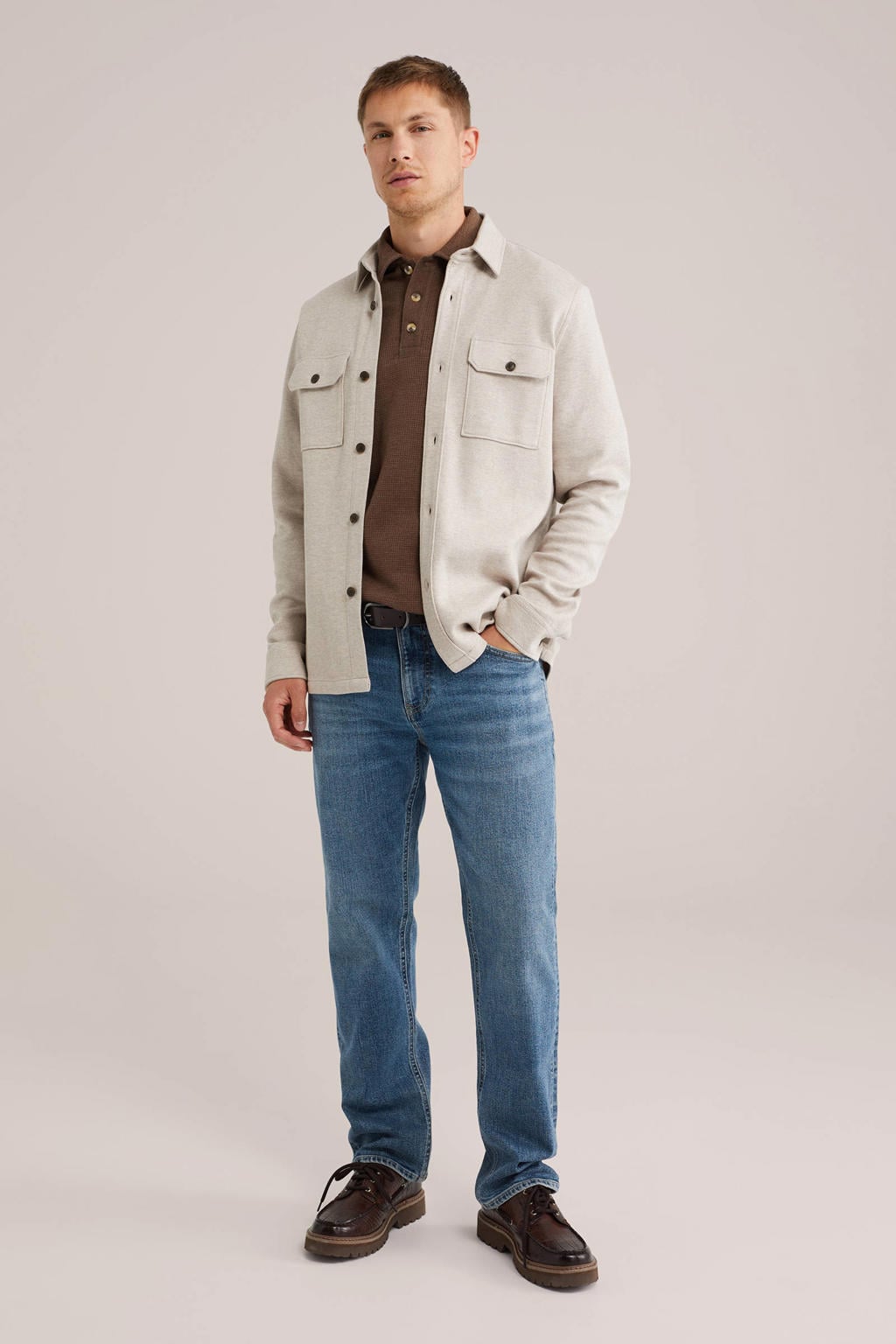 WE Fashion Blue Ridge straight leg regular fit jeans mid blue