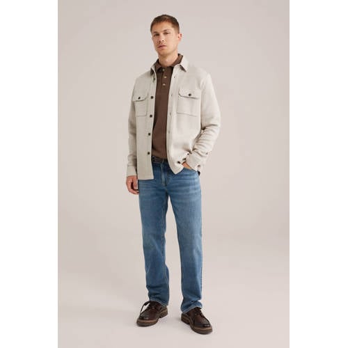 WE Fashion Blue Ridge straight leg regular fit jeans mid blue afbeelding