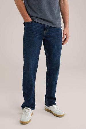 straight leg regular fit jeans dark denim