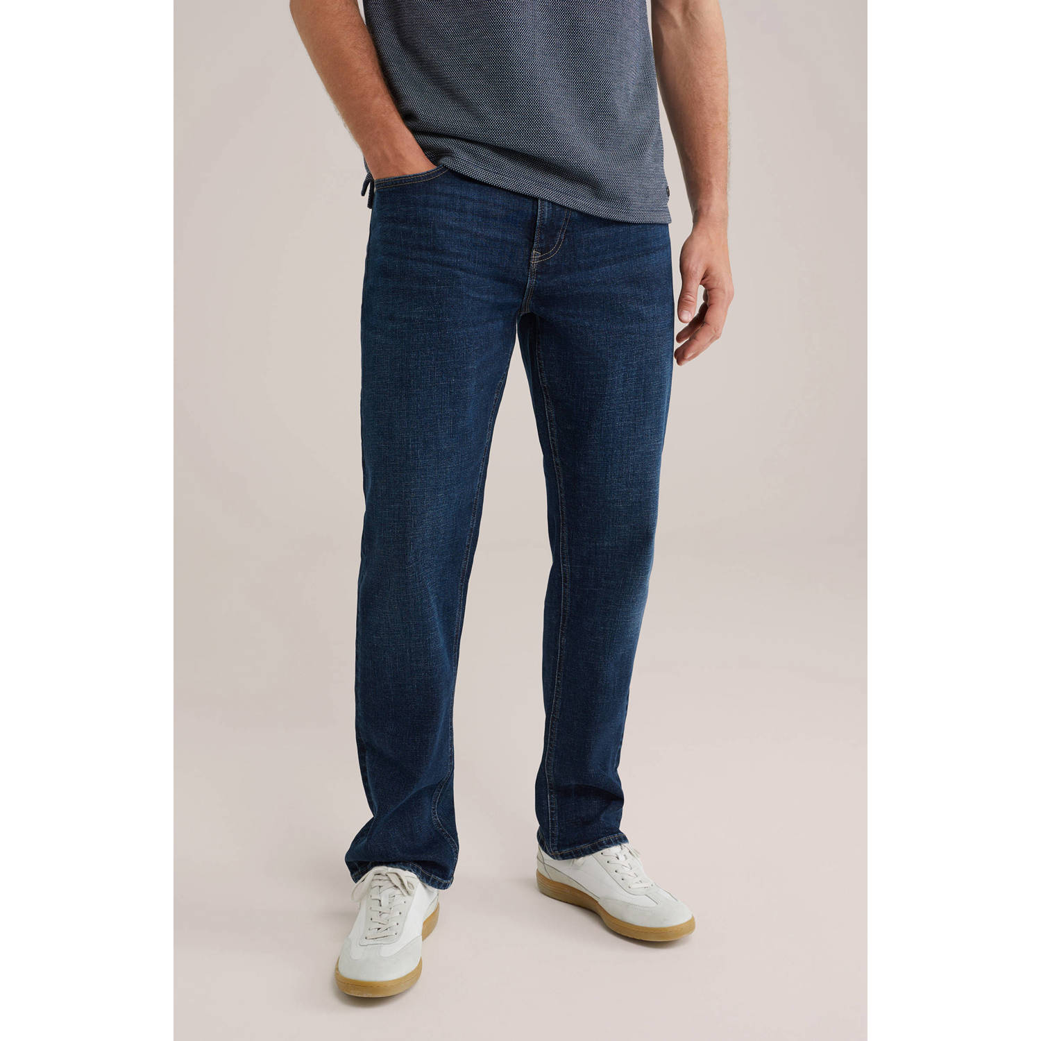 WE Fashion Blue Ridge straight leg regular fit jeans dark denim