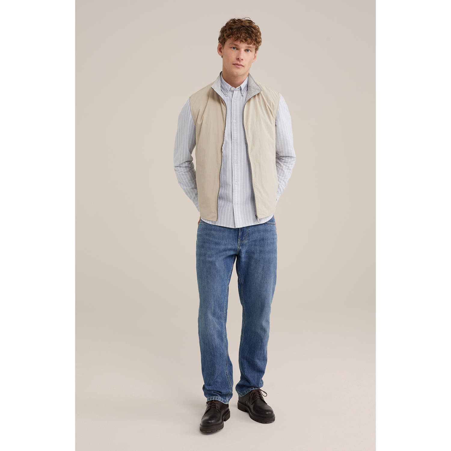 WE Fashion reversible bodywarmer beige
