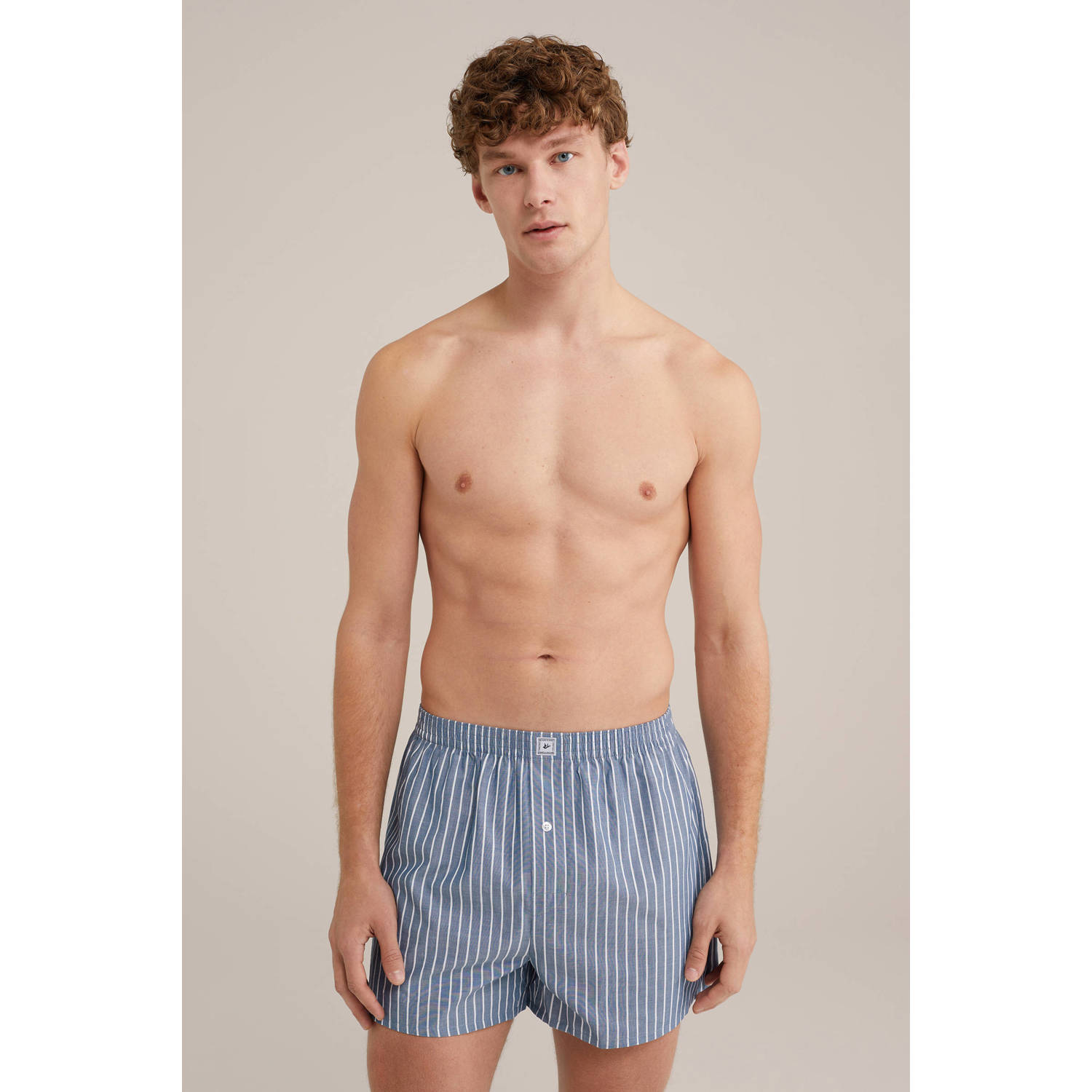 WE Fashion wijde boxershort blauw wit