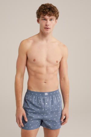 wijde boxershort blauw