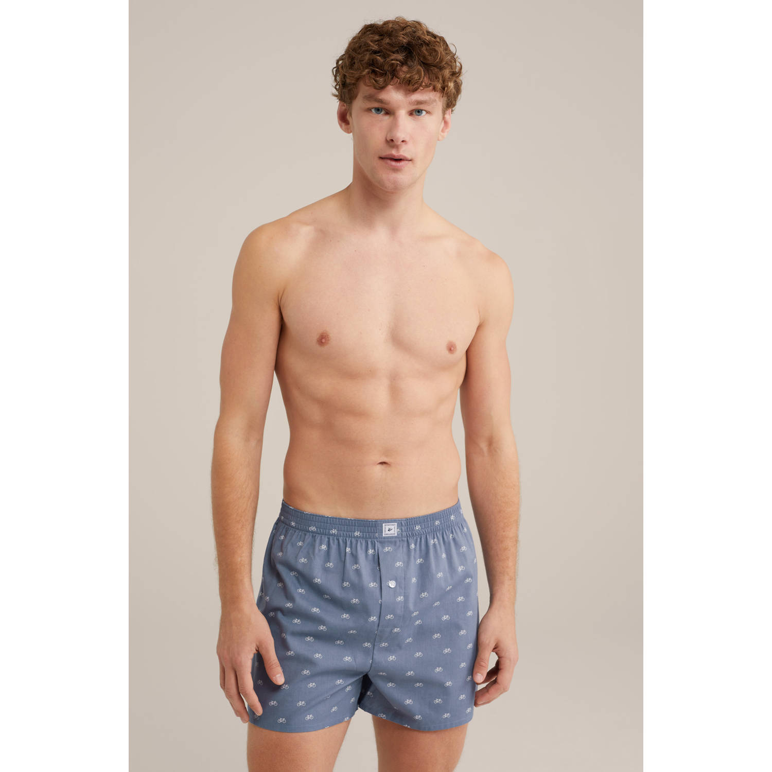 WE Fashion wijde boxershort blauw