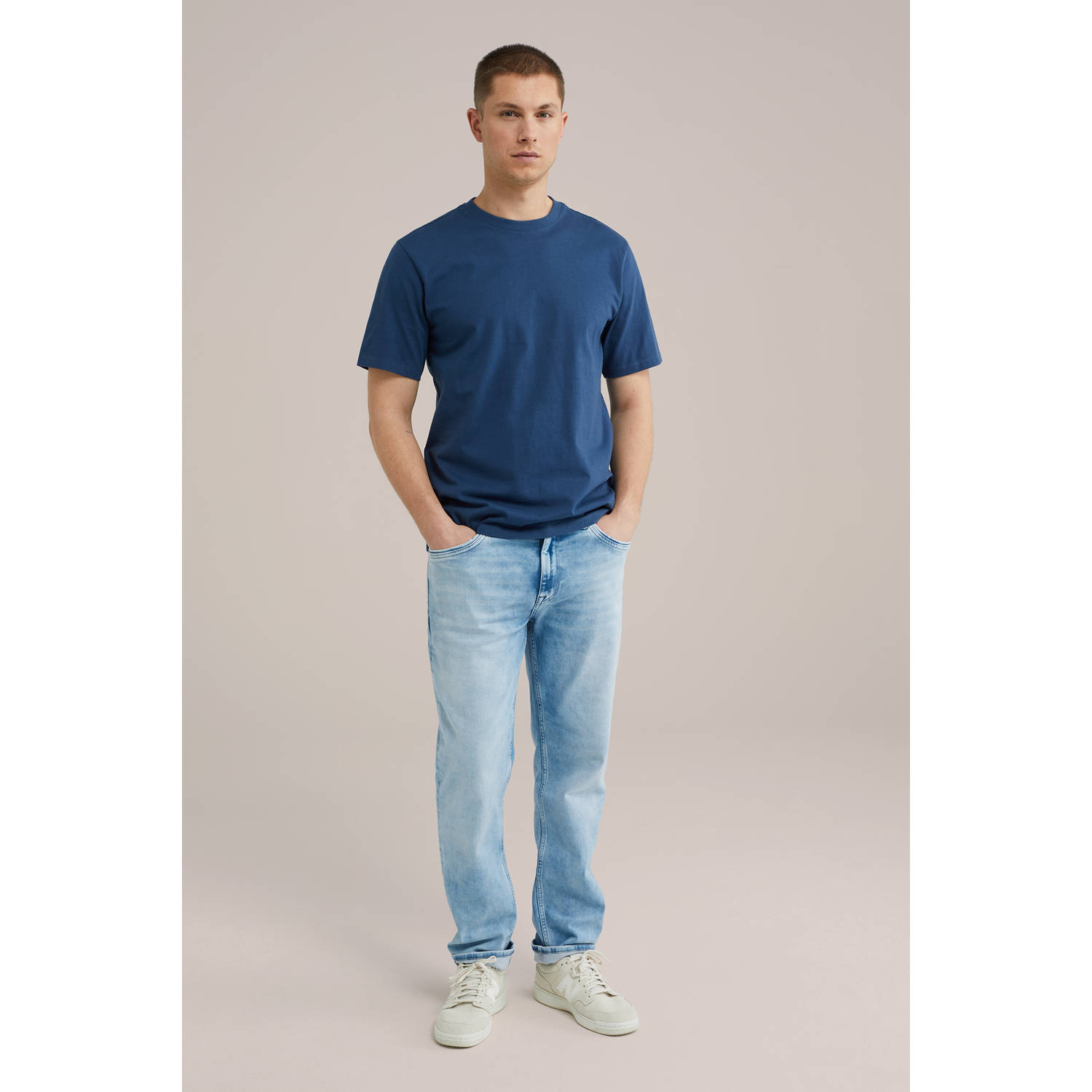 WE Fashion Blue Ridge regular fit jeans light denim