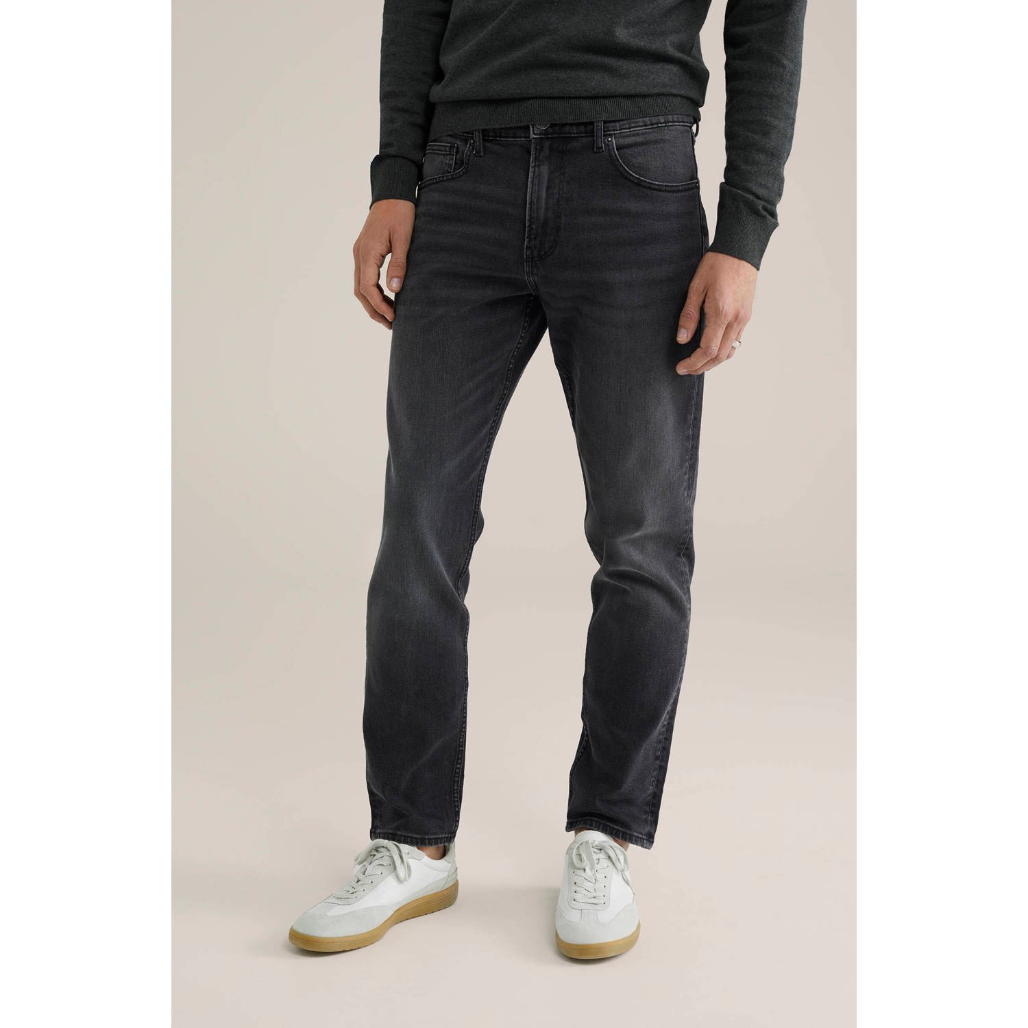 WE Fashion Blue Ridge slim fit jeans black denim