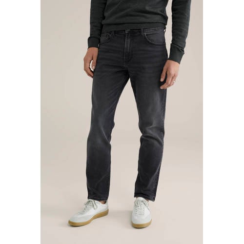WE Fashion Blue Ridge slim fit jeans black denim afbeelding