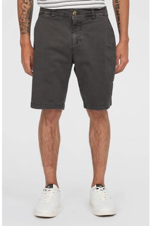 denim regular chino short antraciet