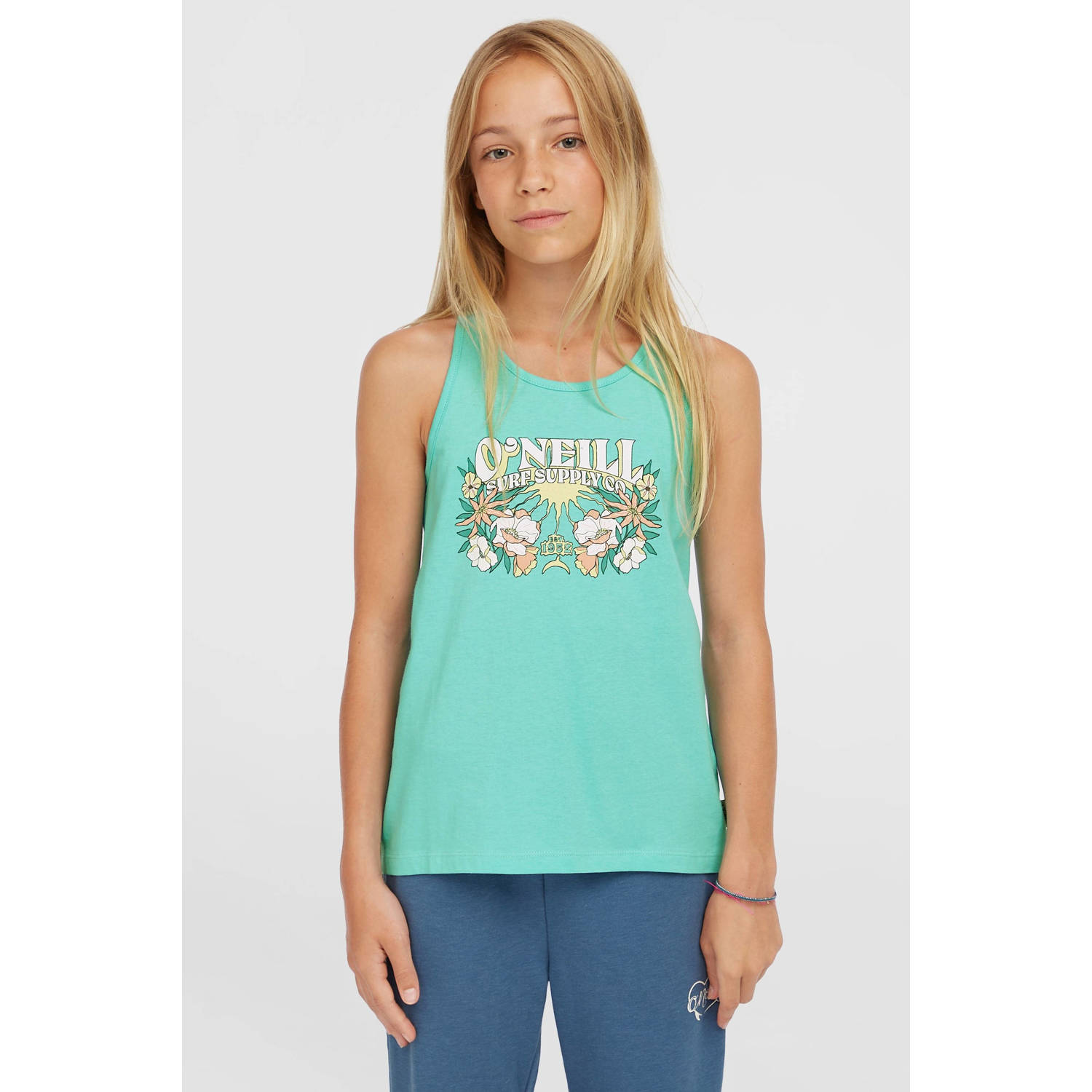 O'Neill mouwloze top turquoise