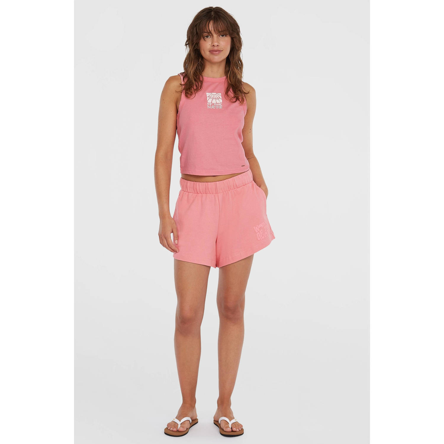 O'Neill high waist sweatshort roze