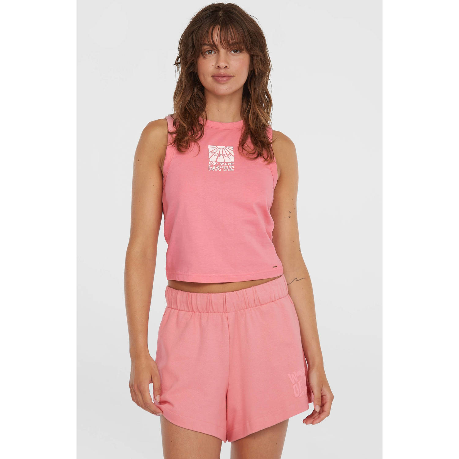 O'Neill high waist sweatshort roze