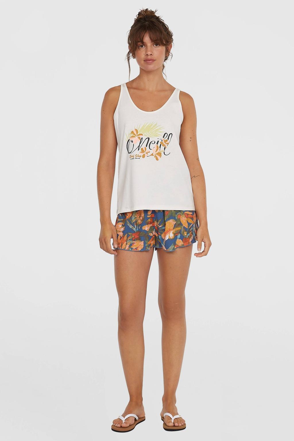 Multikleurige dames O'Neill straight regular waist casual short van viscose met elastische tailleband