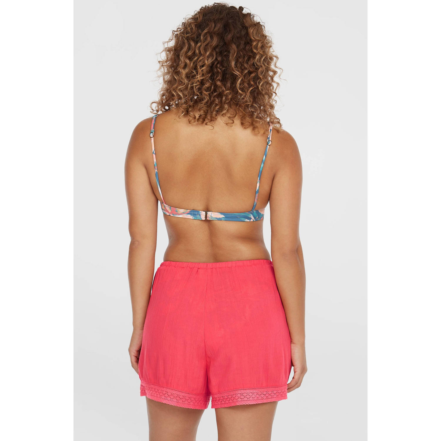 O'Neill wide leg high waist casual short roze broderie