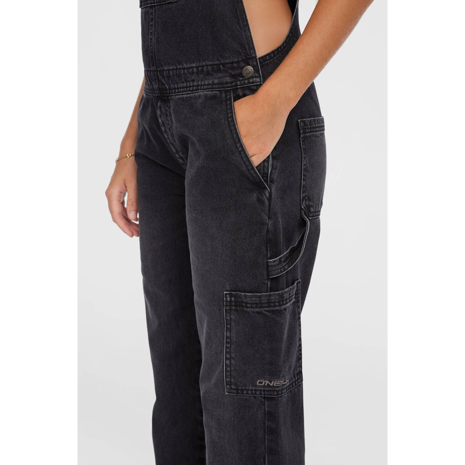 O'Neill denim tuinbroek washed black