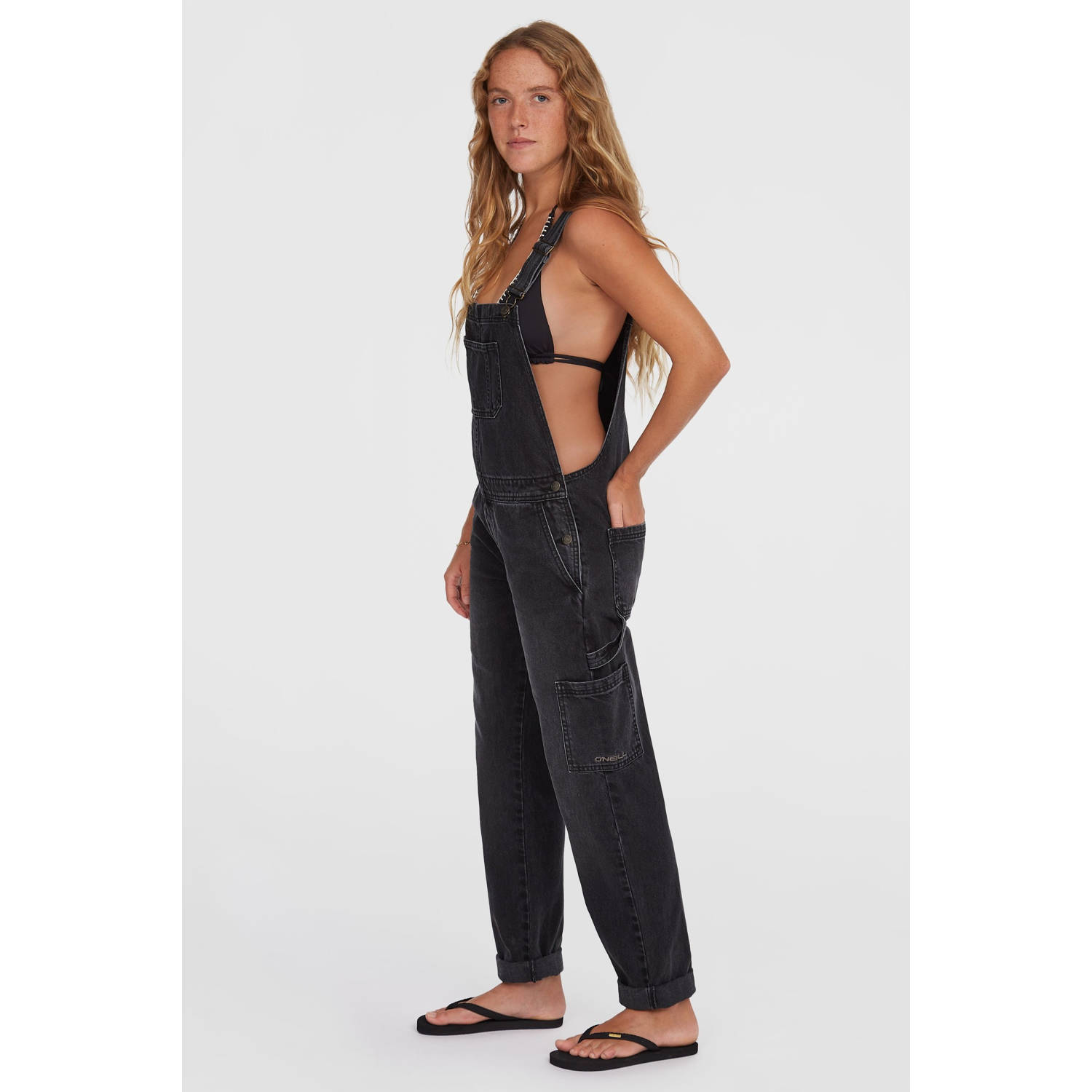 O'Neill denim tuinbroek washed black