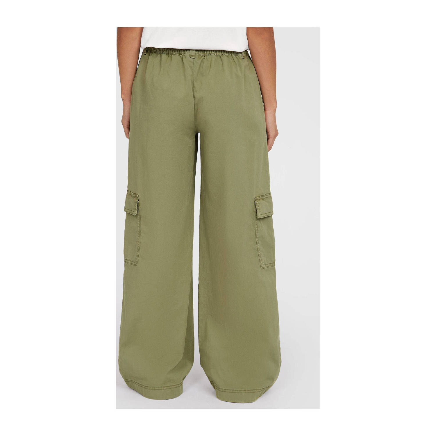 O'Neill wide leg regular waist cargo broek kaki
