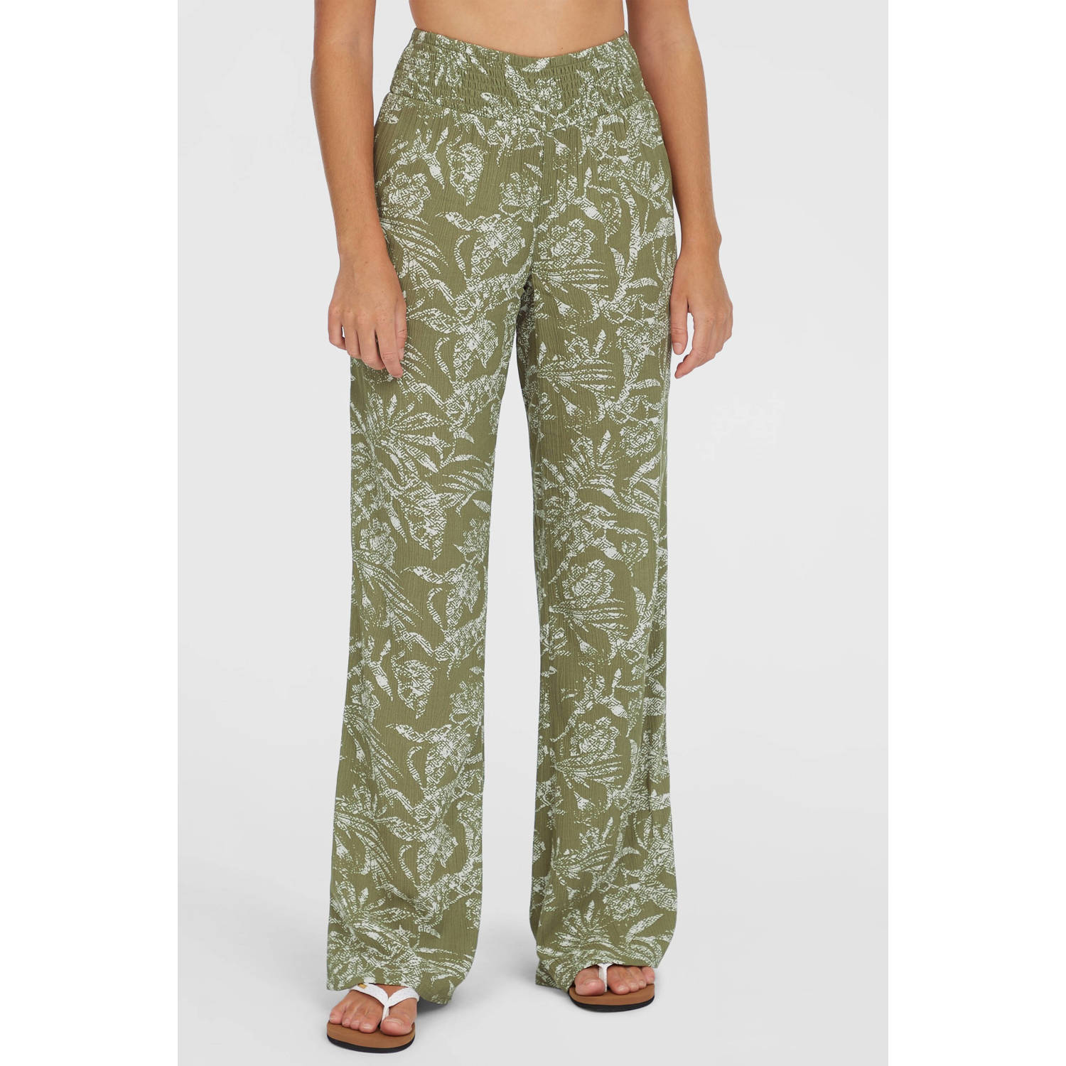 O'Neill wide leg high waist broek groen