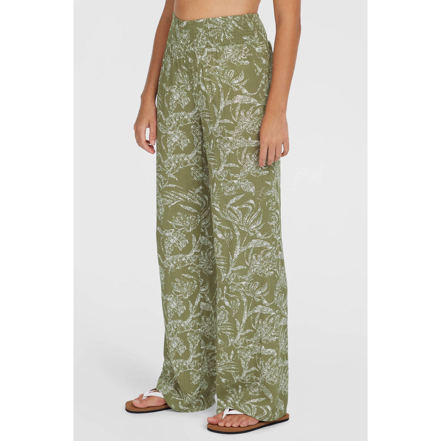 O'Neill wide leg high waist broek groen