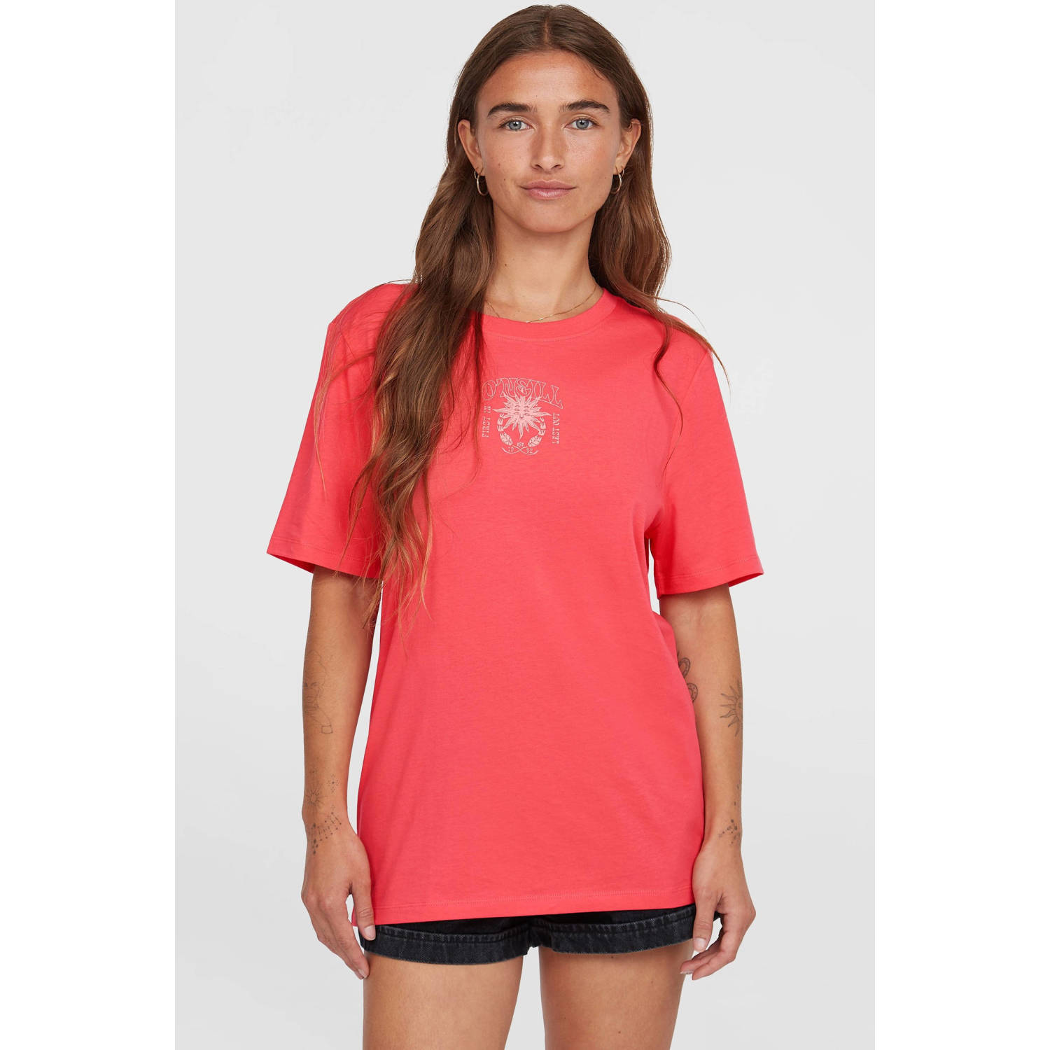 O'Neill T-shirt koraalrood