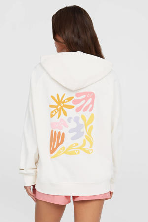 hoodie ecru met backprint