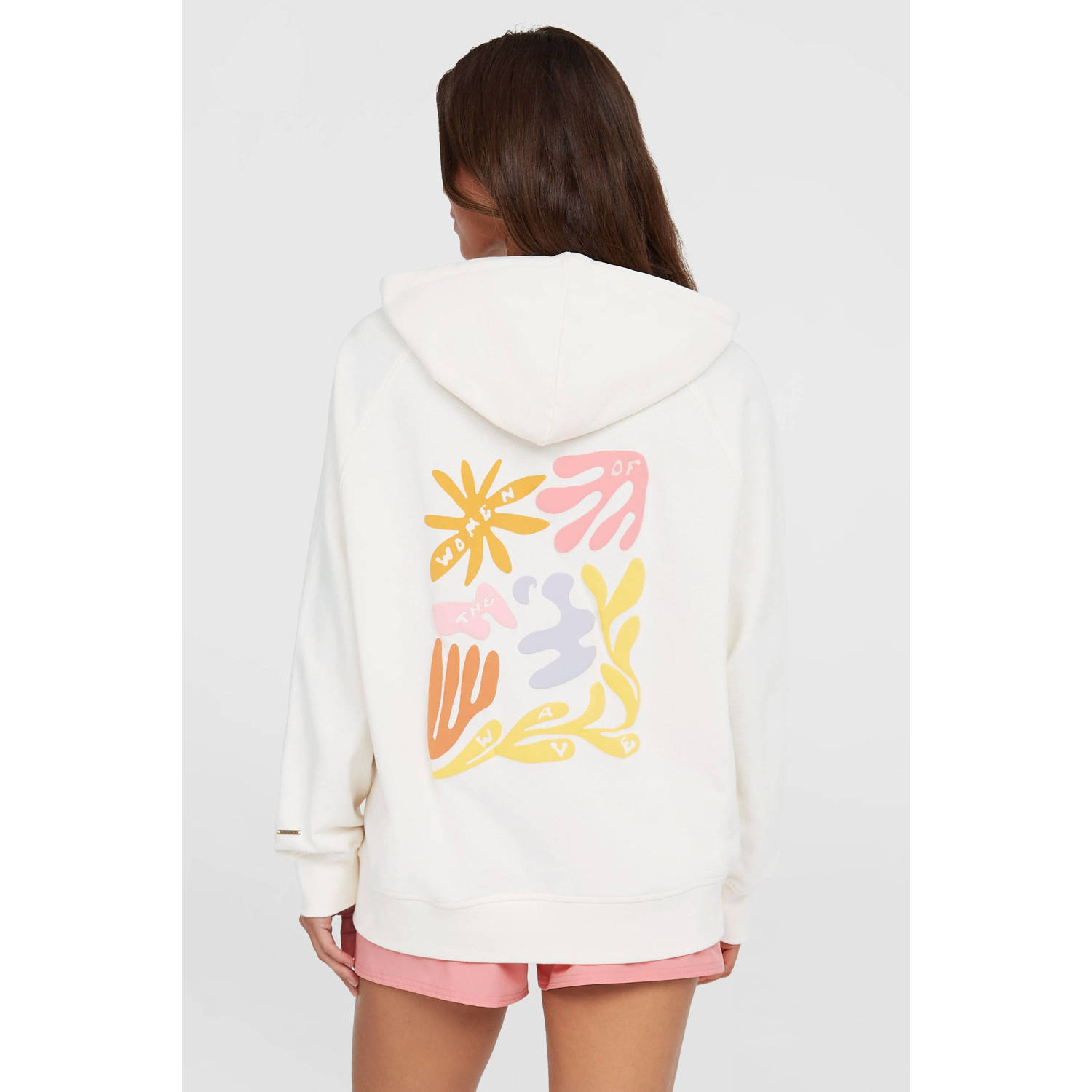 O'Neill hoodie ecru met backprint