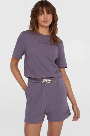 regular high waist casual short paars