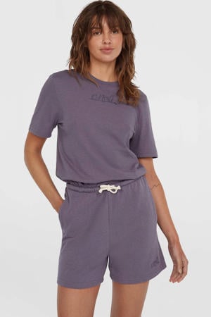 regular high waist casual short paars