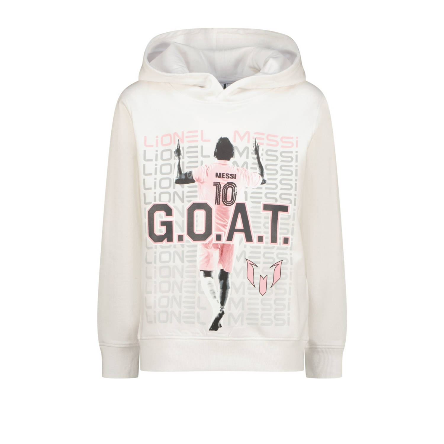 Messi hoodie met joggingbroek wit grijs melange