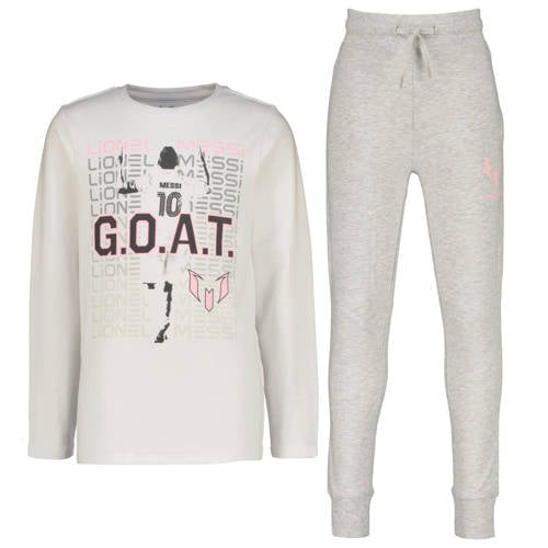 Messi pyjamaset wit/grijs melange afbeelding