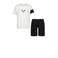 Messi T-shirt + korte broek wit/zwart