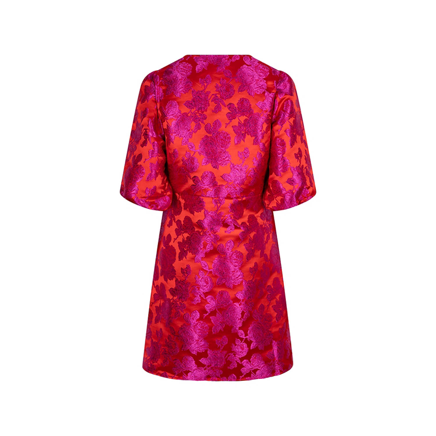 Lofty Manner wikkel- overslagjurk broderie roze