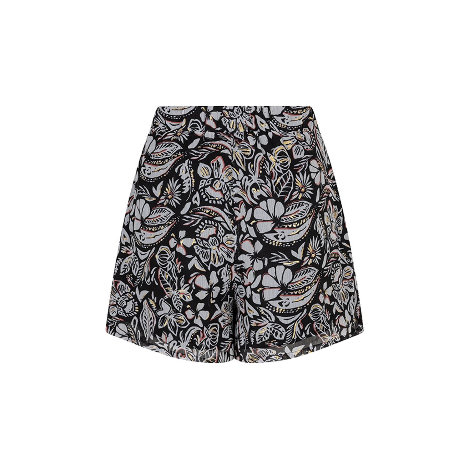 Lofty Manner wide leg regular waist casual short zwart