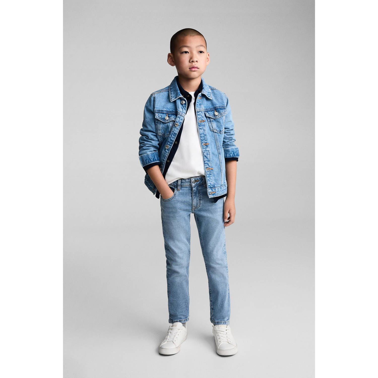 Mango Kids skinny jeans medium blue denim