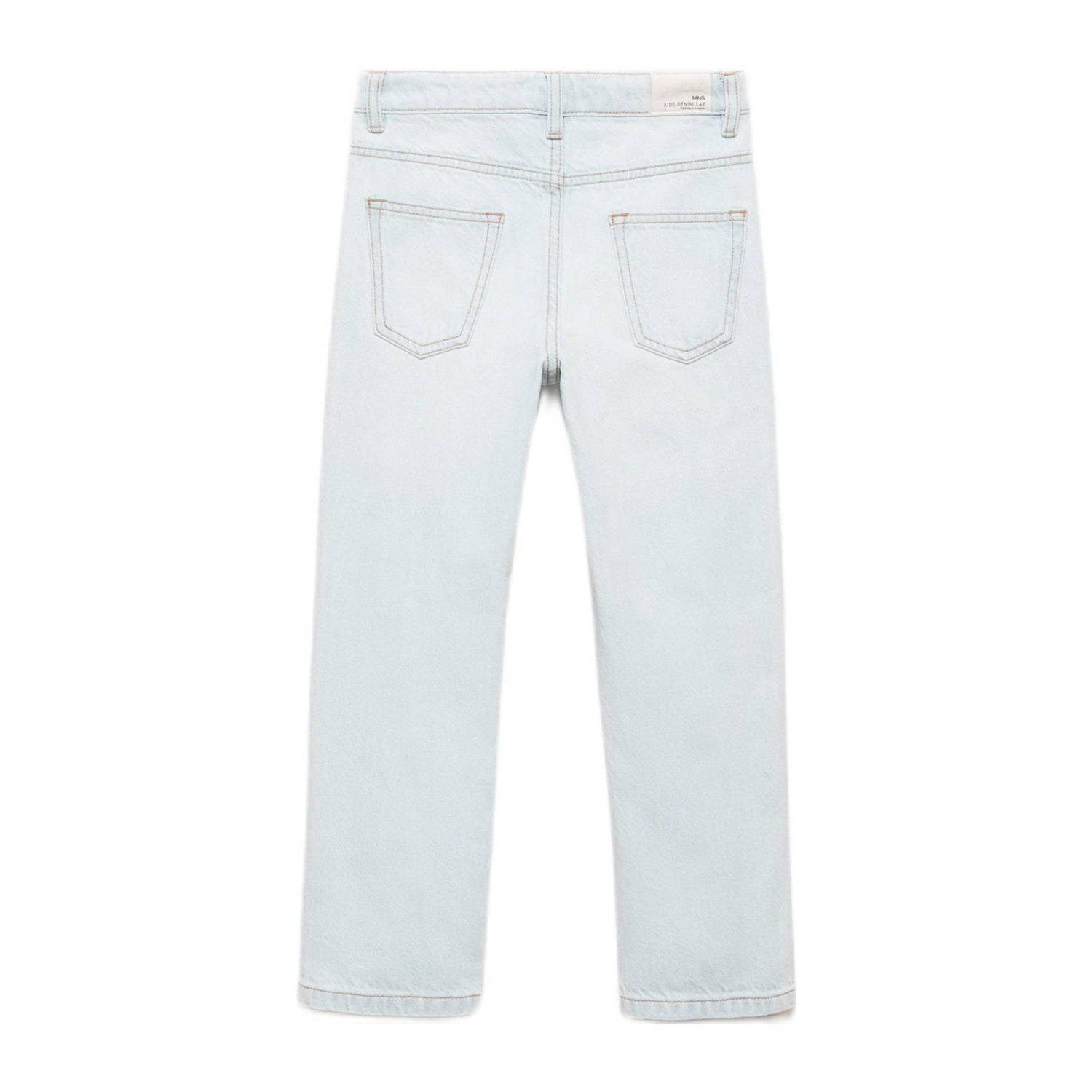 Mango Kids regular waist regular fit jeans light blue denim