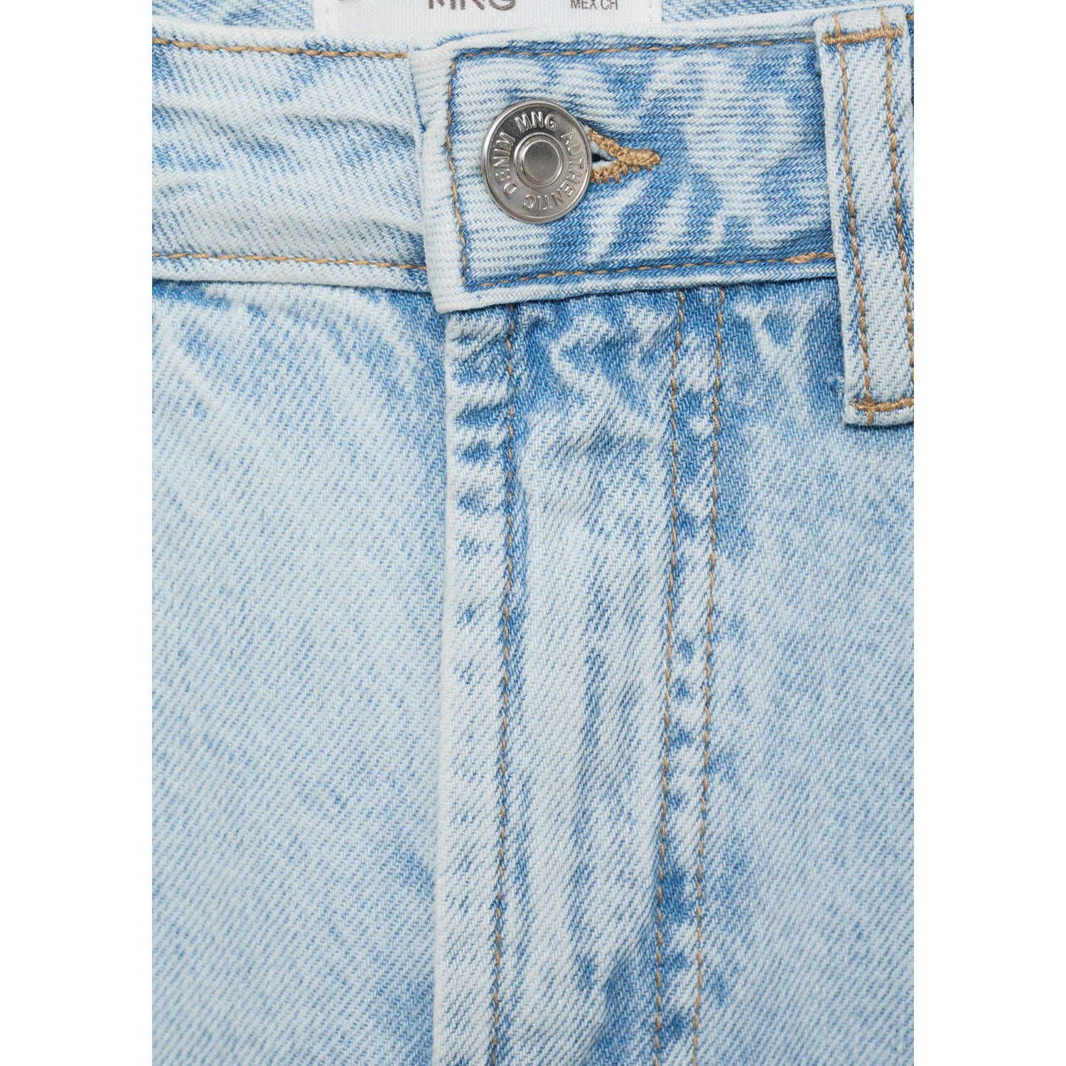 MANGO TEEN regular waist regular fit jeans light blue denim