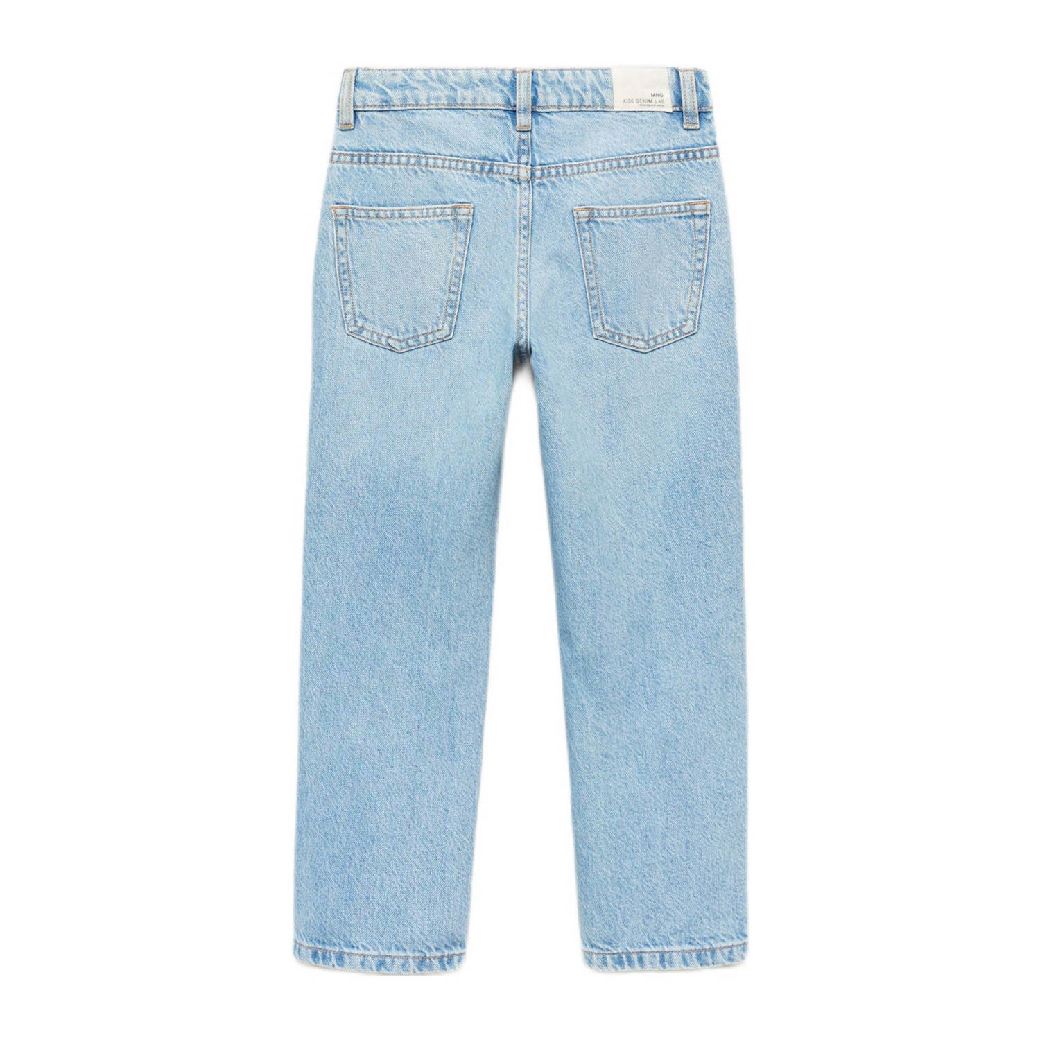 Mango Kids regular waist regular fit jeans medium blue denim