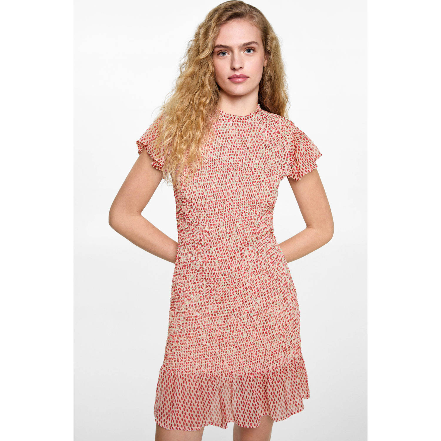 MANGO TEEN korte jurk rood