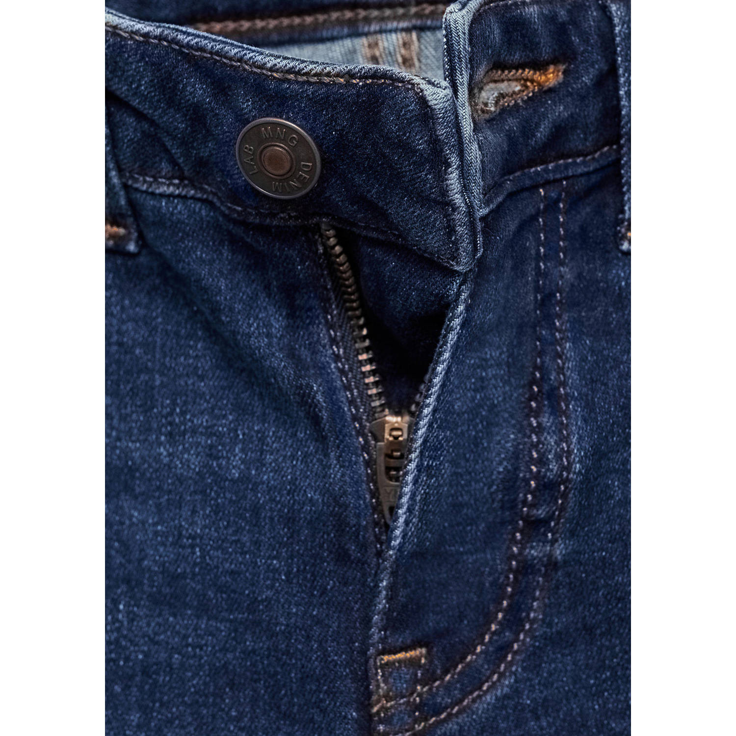 Mango Kids skinny jeans dark blue denim