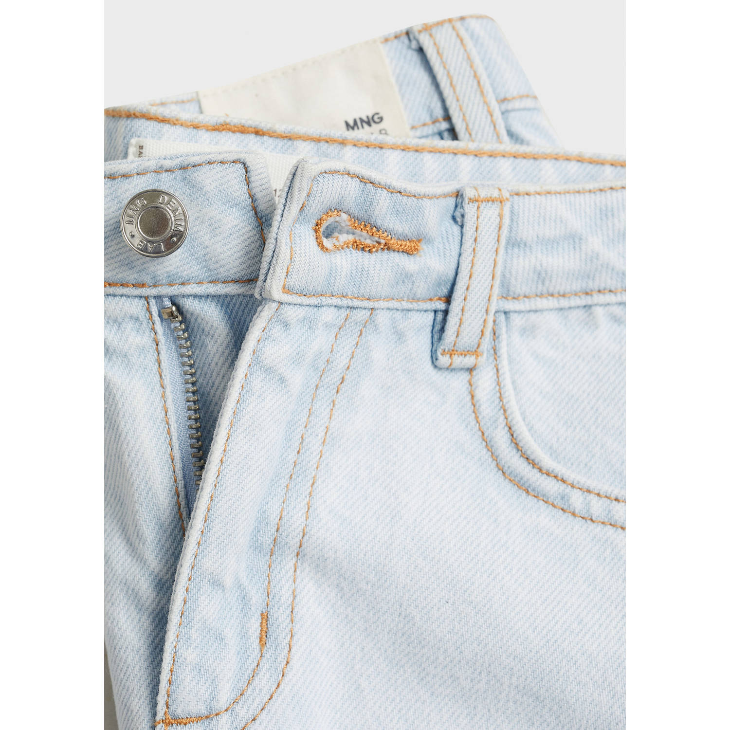 Mango Kids spijkerrok light blue denim