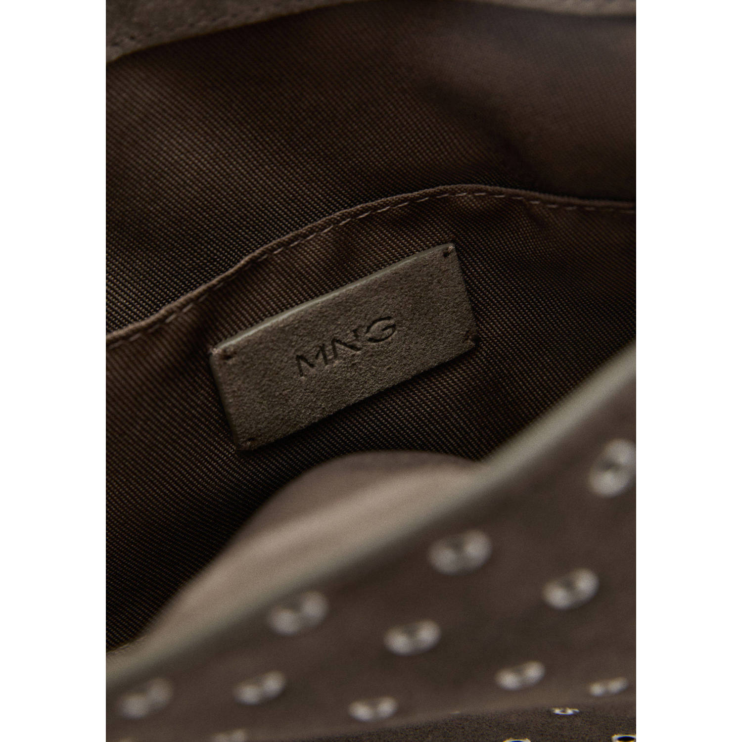 Mango suede shopper bruin