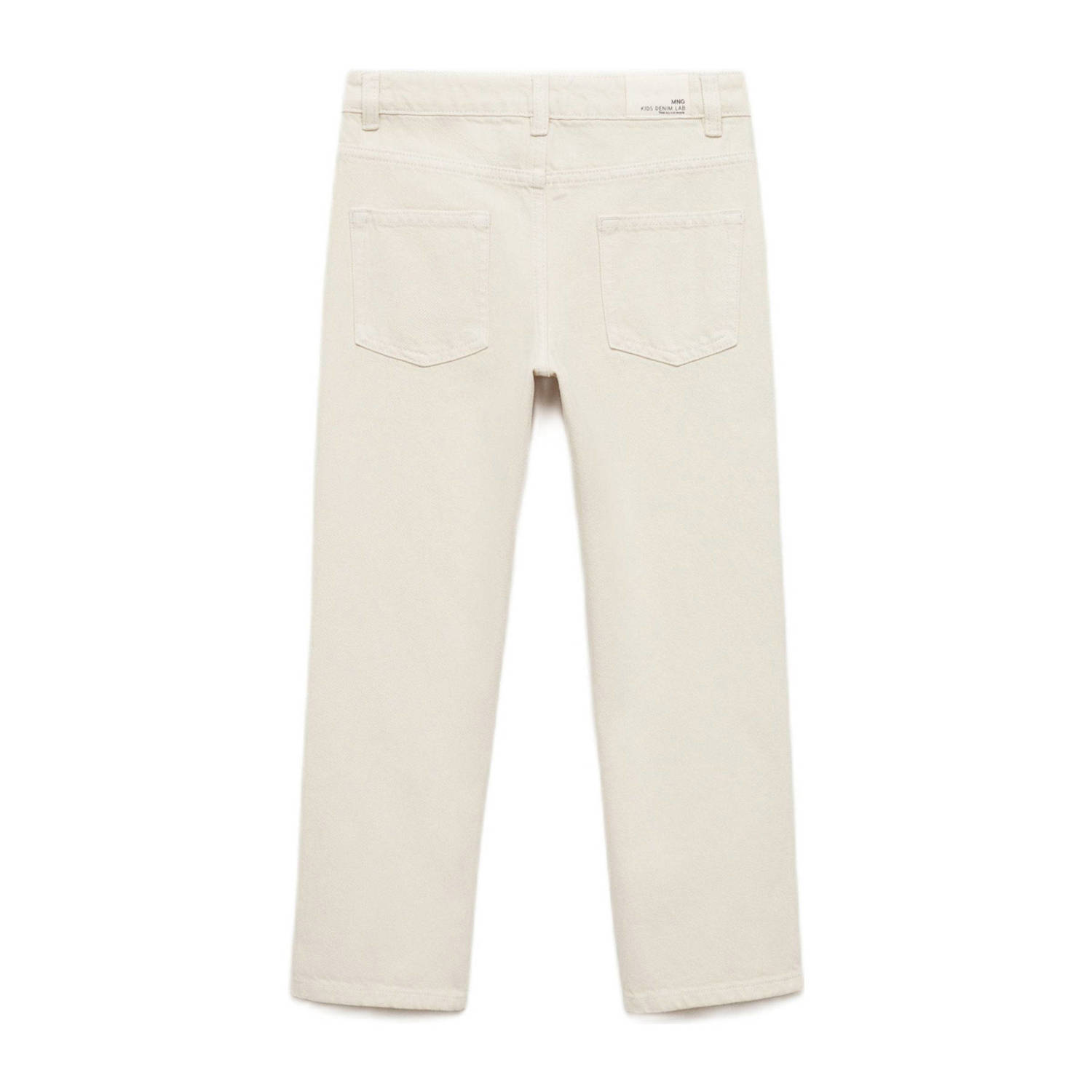 Mango Kids relaxed regular waist loose fit jeans beige