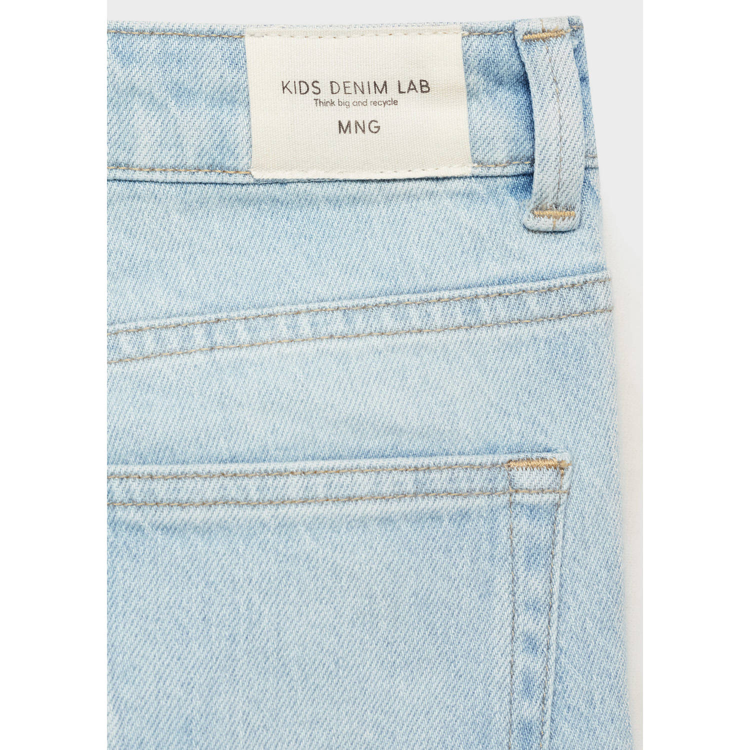Mango Kids straight leg light blue denim