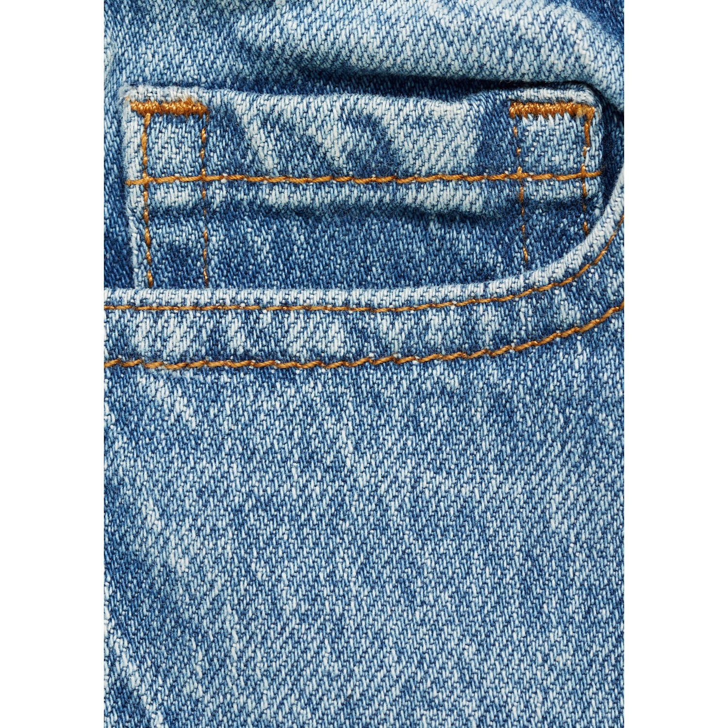 Mango Kids straight leg medium blue denim