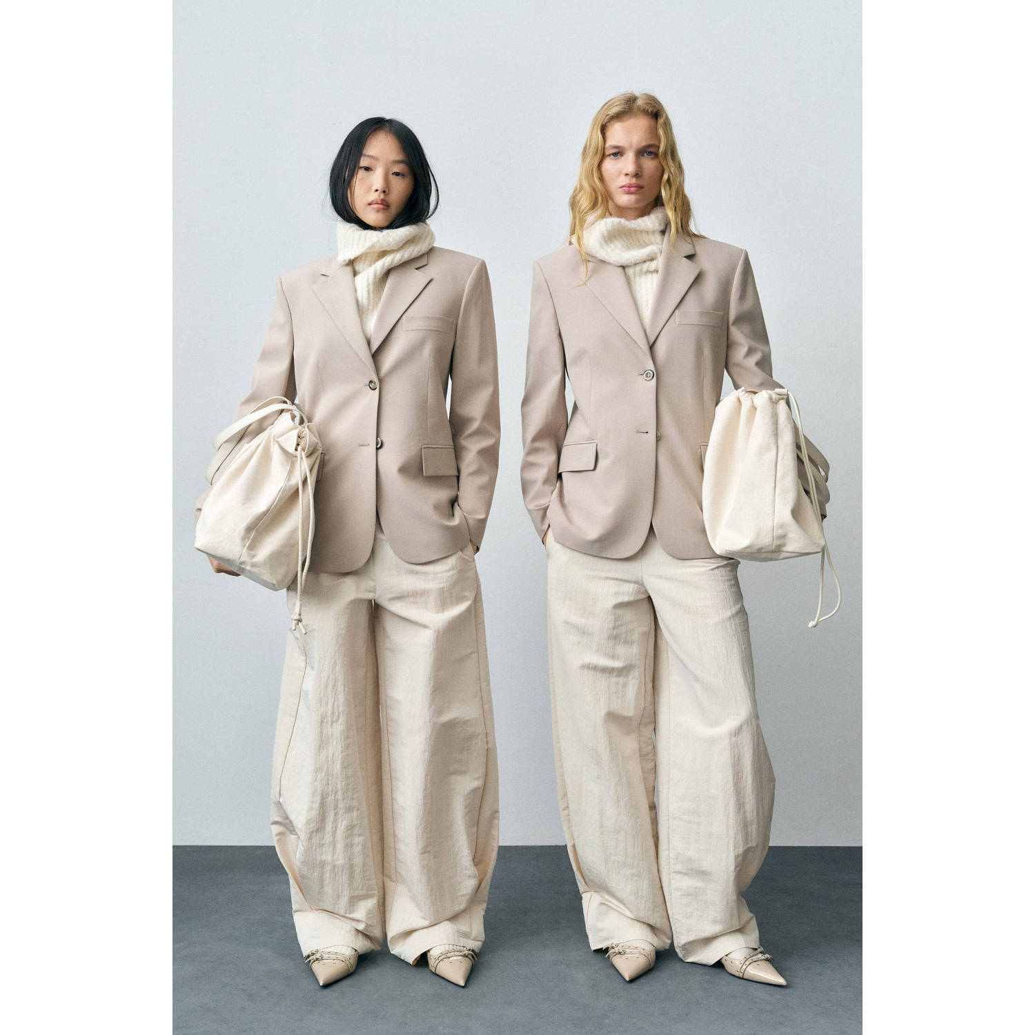 Mango regular blazer beige