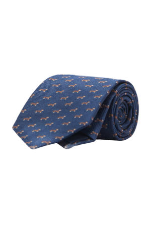 stropdas met dierenprint blauw