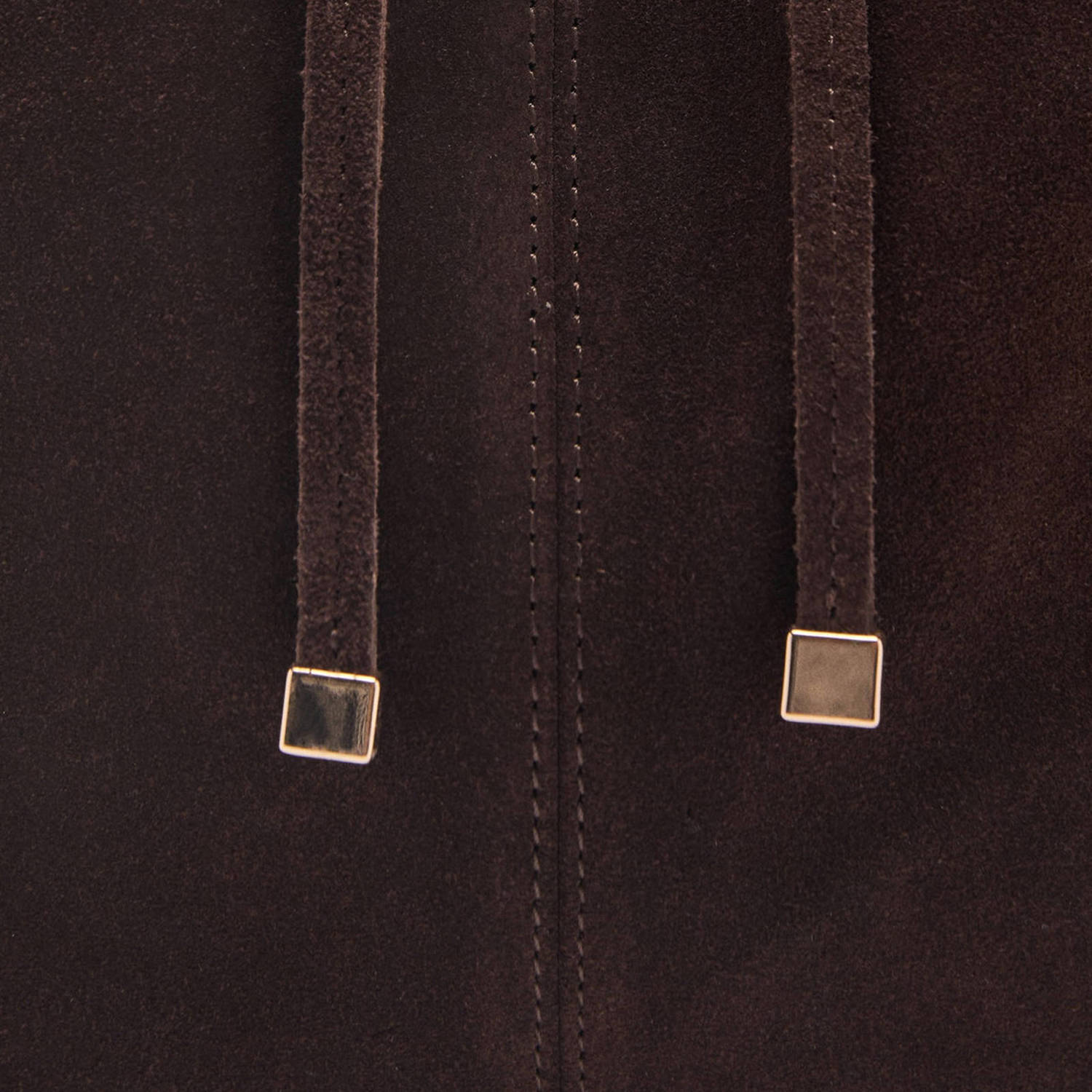 Mango suede shopper donkerbruin