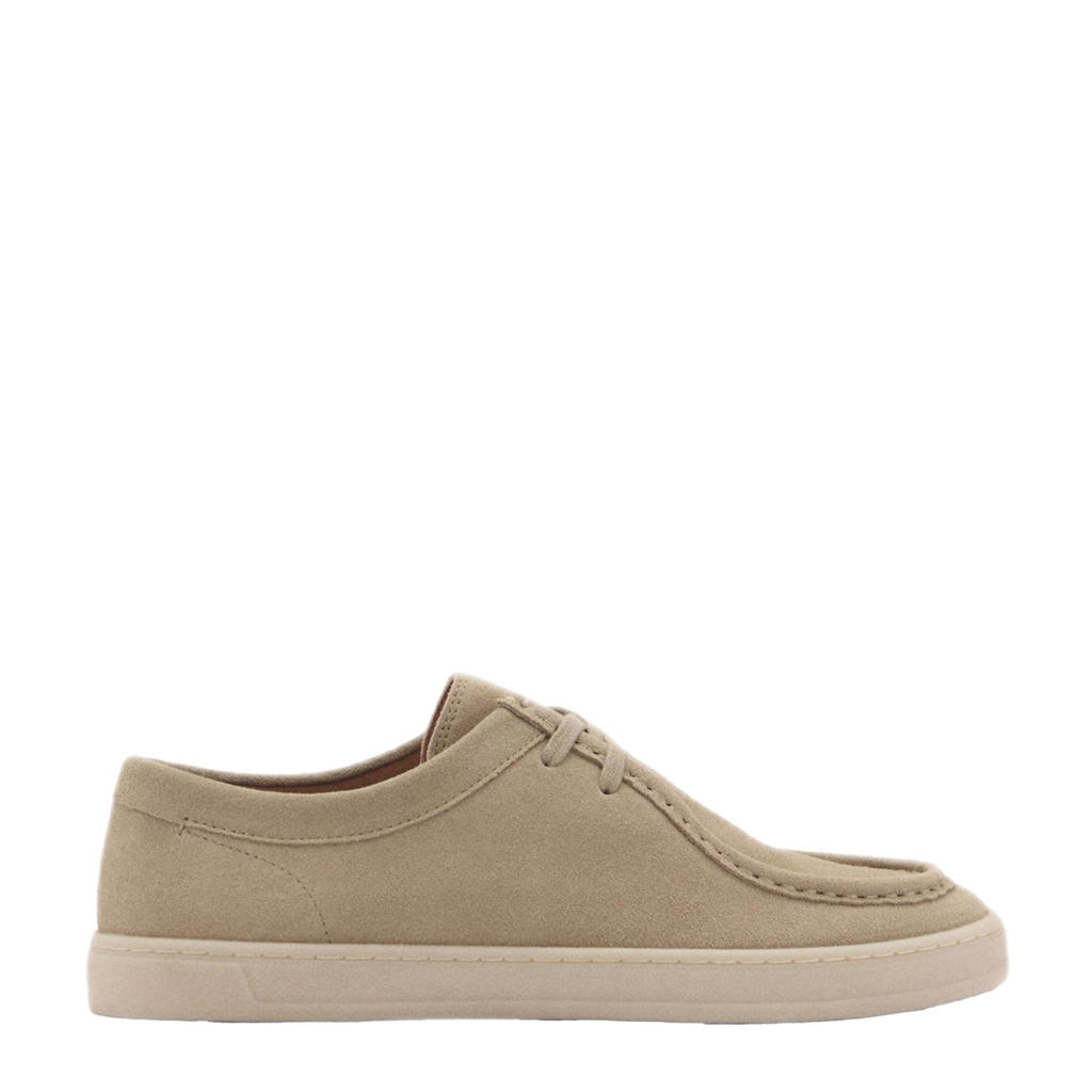 Mango Man   leren mocassins beige
