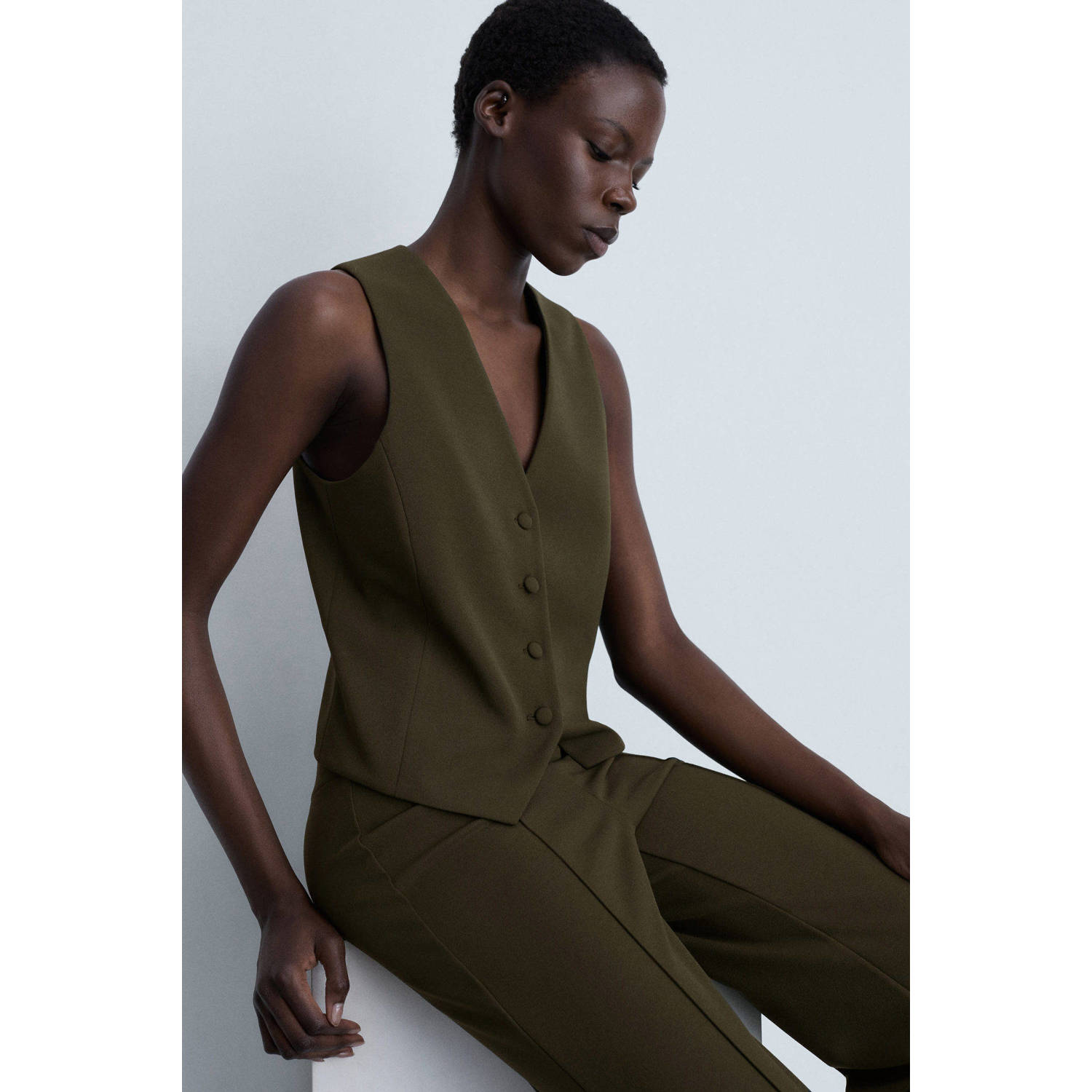 Mango gilet kaki