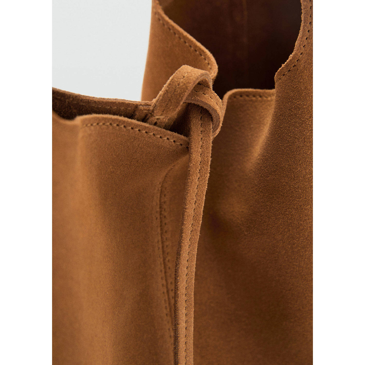 Mango suede shopper cognac